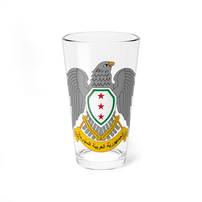 Coat of arms of Syria 1961-1963 (Syria) (Coat of Arms) Pint Glass 16oz 16oz - Go Mug Yourself