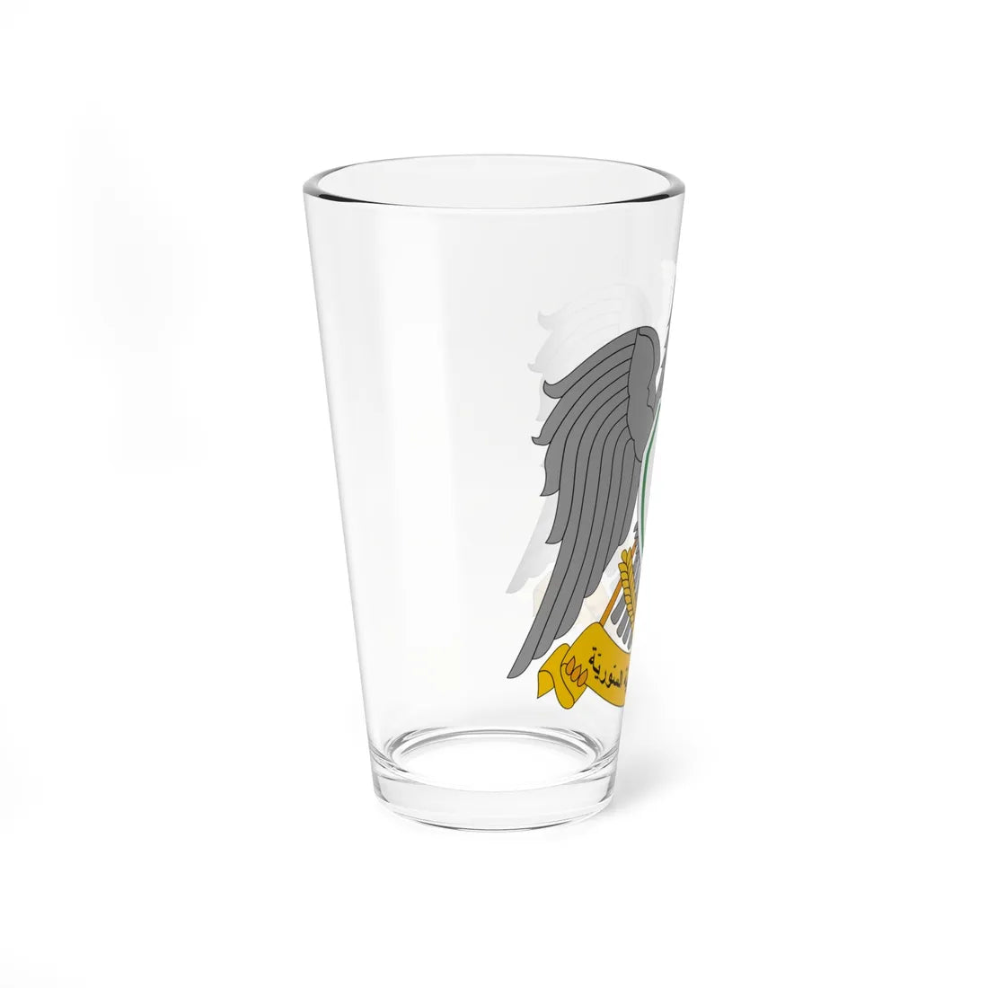 Coat of arms of Syria 1961-1963 (Syria) (Coat of Arms) Pint Glass 16oz - Go Mug Yourself