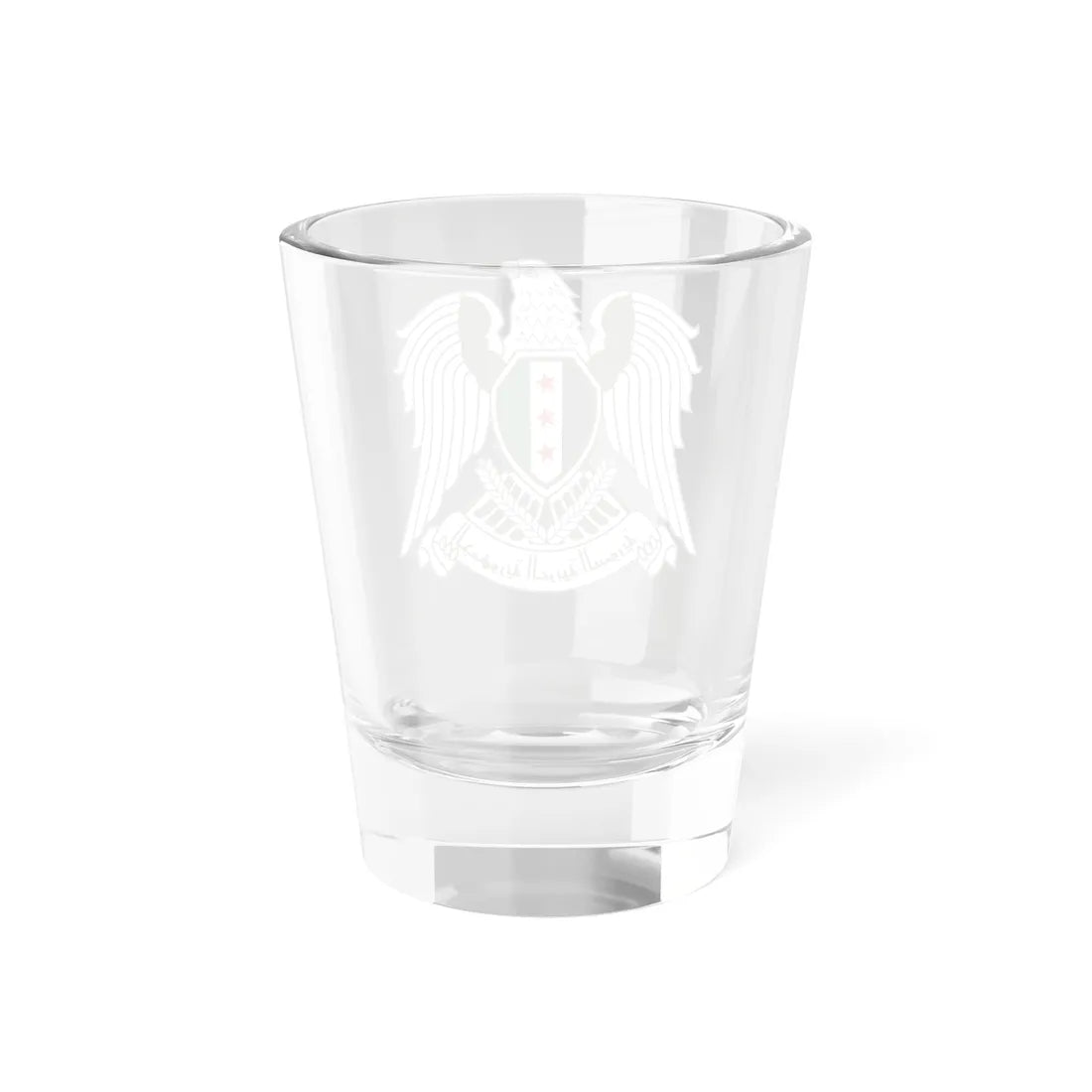 Coat of arms of Syria 2024present variation MOED (Syria) (Coat of Arms) Shot Glass 1.5oz - Go Mug Yourself