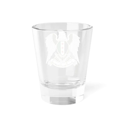 Coat of arms of Syria 2024present variation MOED (Syria) (Coat of Arms) Shot Glass 1.5oz - Go Mug Yourself