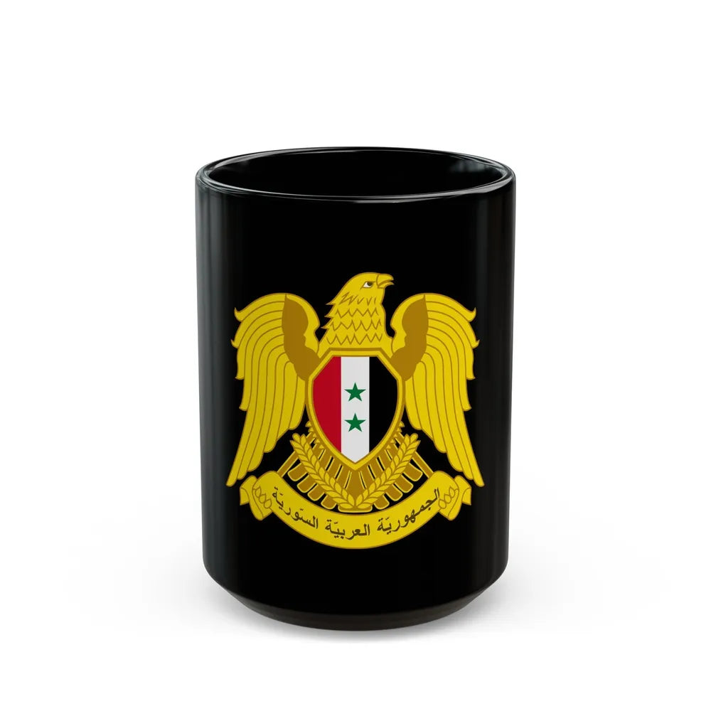 Coat of arms of Syria - Black Coffee Mug-15oz-Go Mug Yourself