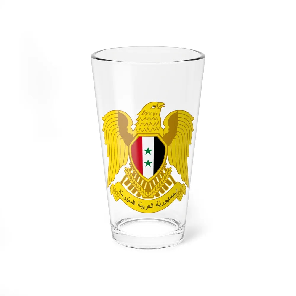 Coat of arms of Syria - Pint Glass 16oz-16oz-Go Mug Yourself