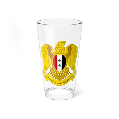 Coat of arms of Syria - Pint Glass 16oz-16oz-Go Mug Yourself