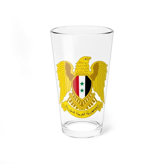 Coat of arms of Syria - Pint Glass 16oz 16oz - Go Mug Yourself