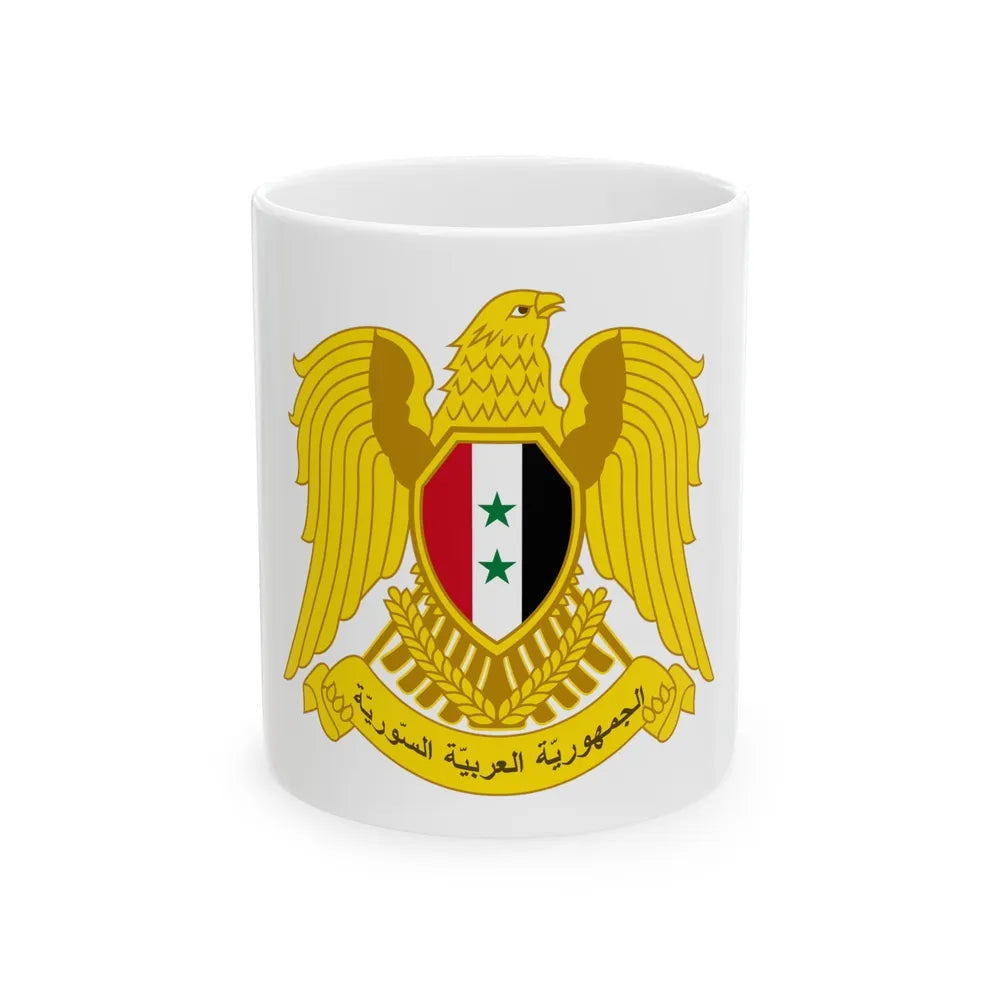 Coat of arms of Syria - White Coffee Mug-11oz-Go Mug Yourself