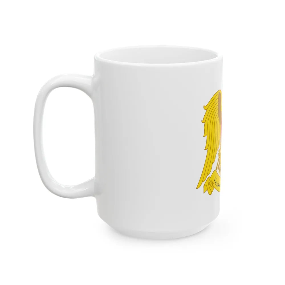 Coat of arms of Syria - White Coffee Mug-Go Mug Yourself