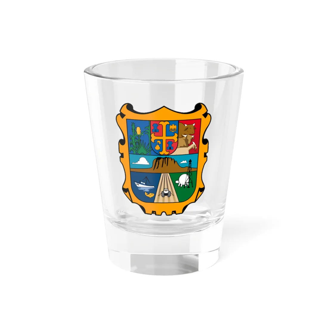 Coat of arms of Tamaulipas (Mexico) (Coat of Arms) Shot Glass 1.5oz 1.5oz - Go Mug Yourself