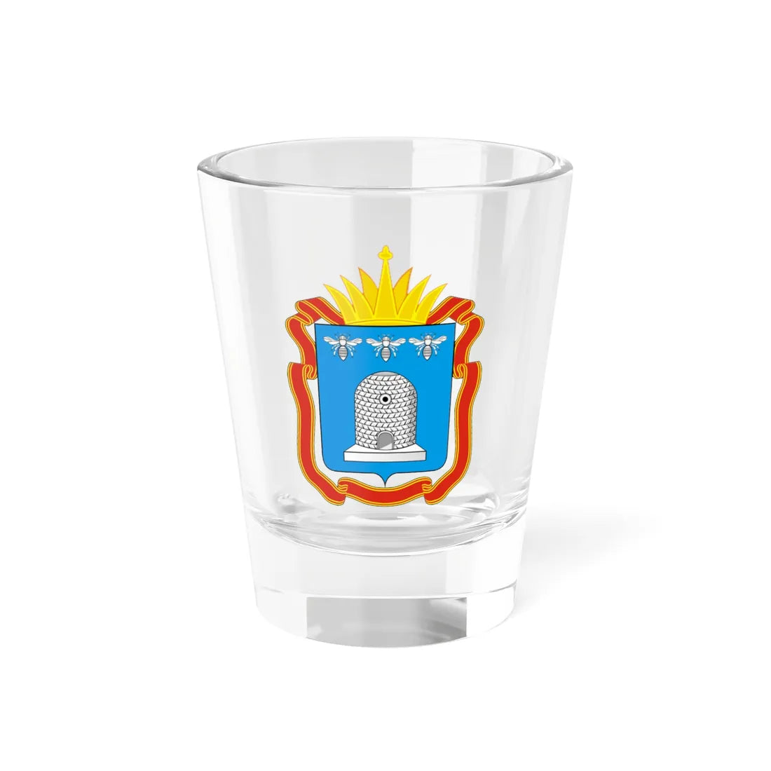 Coat of arms of Tambov Oblast (Russia) (Coat of Arms) Shot Glass 1.5oz 1.5oz - Go Mug Yourself