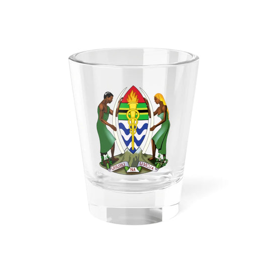 Coat of arms of Tanganyika 1961-1964 (Tanzania) (Coat of Arms) Shot Glass 1.5oz 1.5oz - Go Mug Yourself