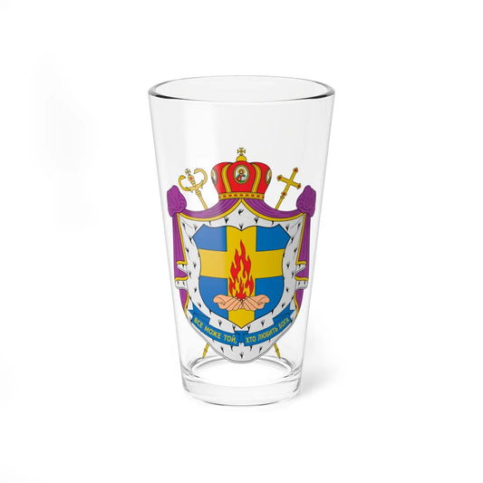 Coat of arms of Taras Senkiv (Ukraine) (Coat of Arms) Pint Glass 16oz 16oz - Go Mug Yourself
