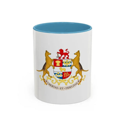 Coat of arms of Tasmania - Accent Coffee Mug 11oz Light Blue - Go Mug Yourself