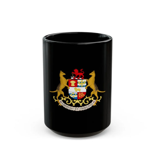 Coat of arms of Tasmania - Black Coffee Mug-15oz-Go Mug Yourself