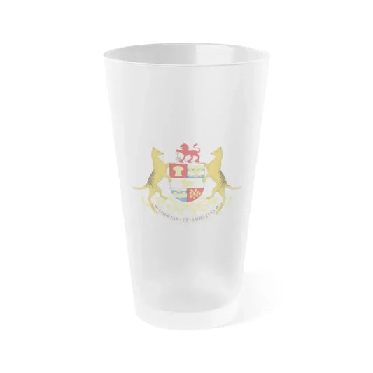 Coat of arms of Tasmania - Frosted Pint Glass 16oz 16oz Frosted - Go Mug Yourself