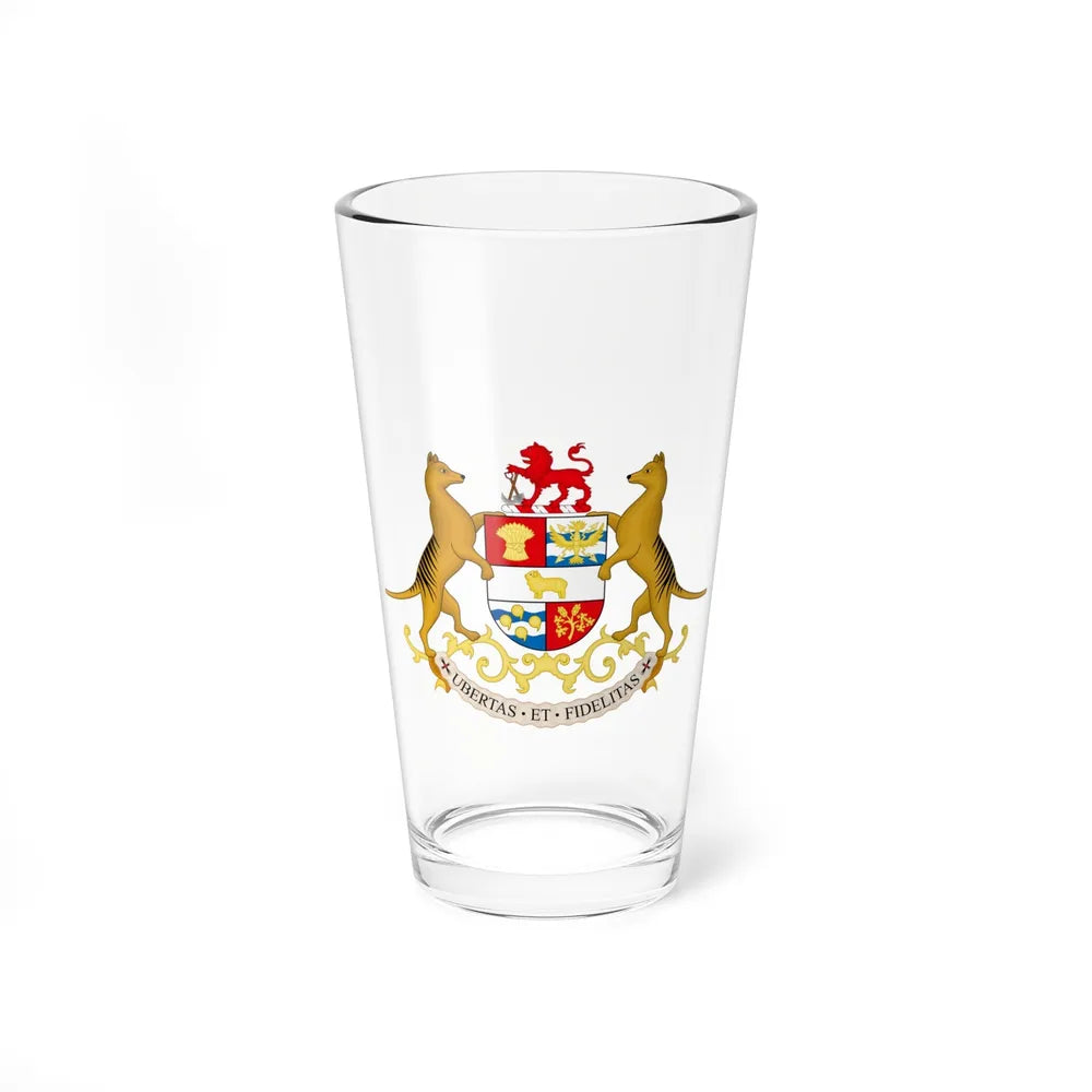 Coat of arms of Tasmania - Pint Glass 16oz-16oz-Go Mug Yourself