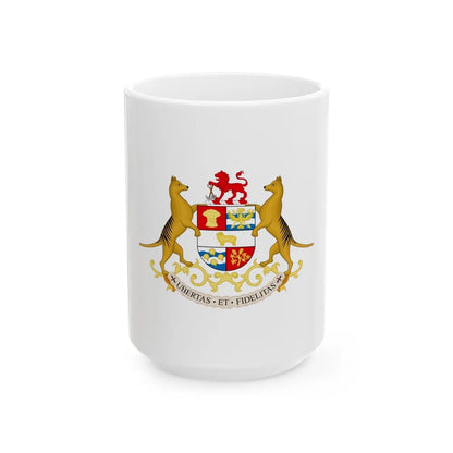 Coat of arms of Tasmania - White Coffee Mug-15oz-Go Mug Yourself