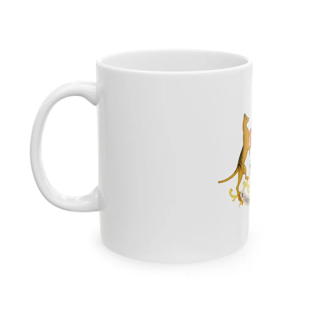 Coat of arms of Tasmania - White Coffee Mug-Go Mug Yourself