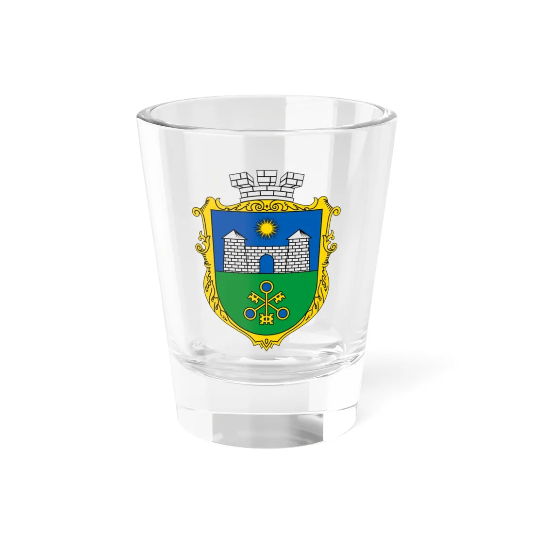 Coat of Arms of Tatarbunary (Ukraine) (Coat of Arms) Shot Glass 1.5oz 1.5oz - Go Mug Yourself