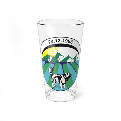 Coat of arms of Tearce Municipality (North Macedonia) (Coat of Arms) Pint Glass 16oz 16oz - Go Mug Yourself