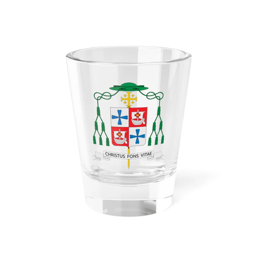 Coat of arms of Teemu Sippo (Finland) (Coat of Arms) Shot Glass 1.5oz 1.5oz - Go Mug Yourself
