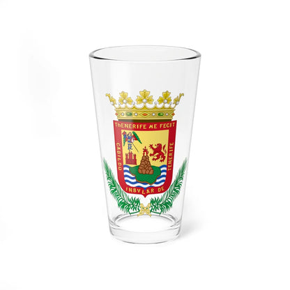 Coat of Arms of Tenerife (Spain) (Coat of Arms) Pint Glass 16oz 16oz - Go Mug Yourself