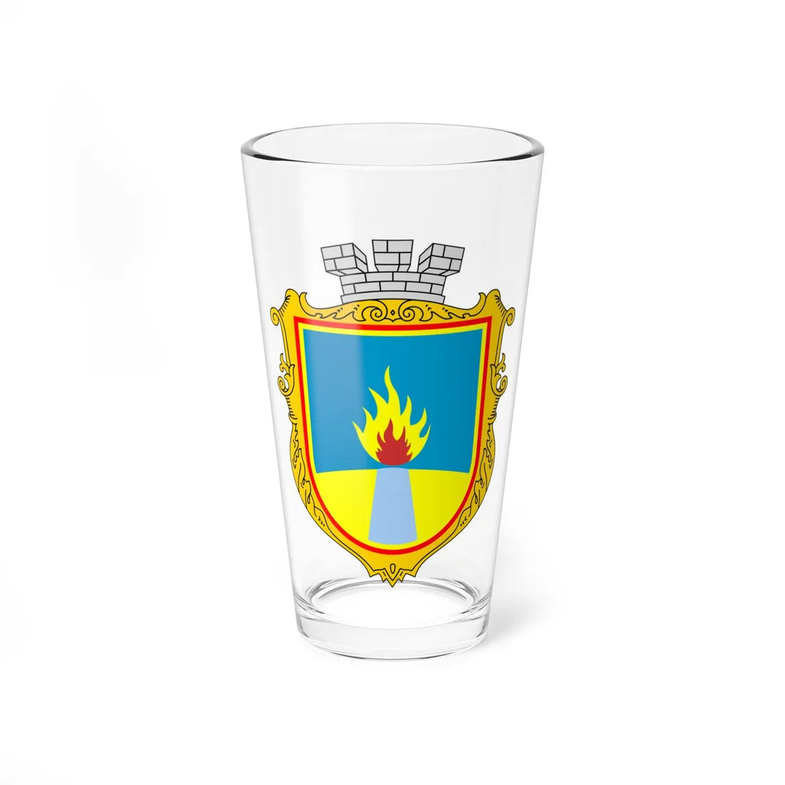 Coat of Arms of Teplodar (Ukraine) (Coat of Arms) Pint Glass 16oz 16oz - Go Mug Yourself