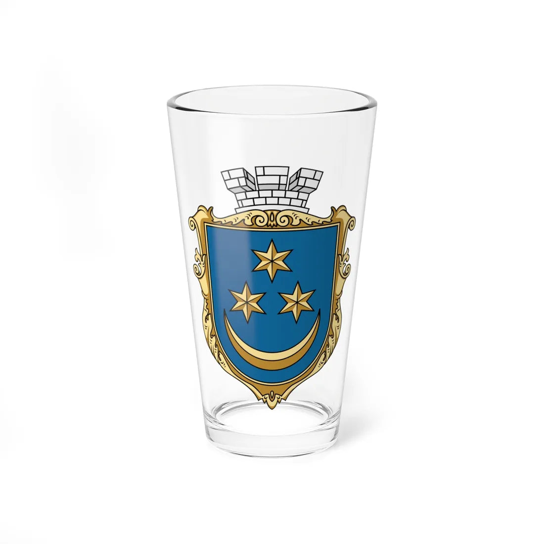 Coat of Arms of Terebovlia (Ukraine) (Coat of Arms) Pint Glass 16oz 16oz - Go Mug Yourself