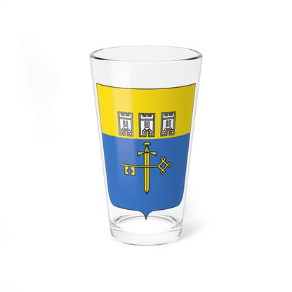 Coat of Arms of Ternopil Oblast 2001-2003 (Ukraine) (Coat of Arms) Pint Glass 16oz 16oz - Go Mug Yourself