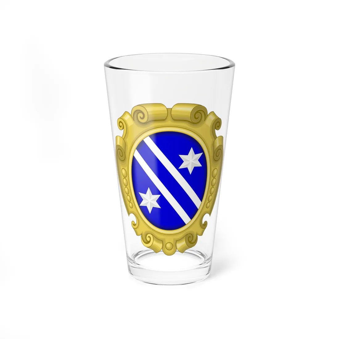 Coat of arms of th Bonaparte family in San Miniato Guido (Italy) (Coat of Arms) Pint Glass 16oz 16oz - Go Mug Yourself