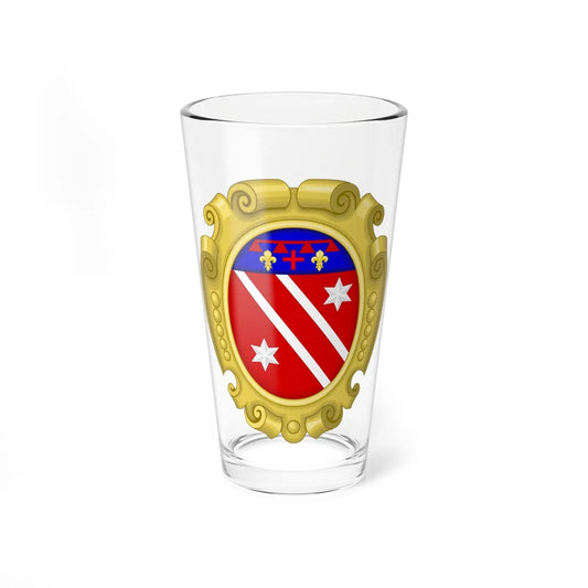 Coat of arms of th Bonaparte family in San Miniato Scala (Italy) (Coat of Arms) Pint Glass 16oz 16oz - Go Mug Yourself