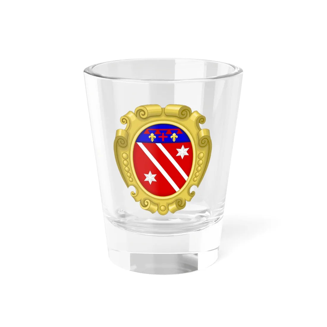 Coat of arms of th Bonaparte family in San Miniato Scala (Italy) (Coat of Arms) Shot Glass 1.5oz 1.5oz - Go Mug Yourself