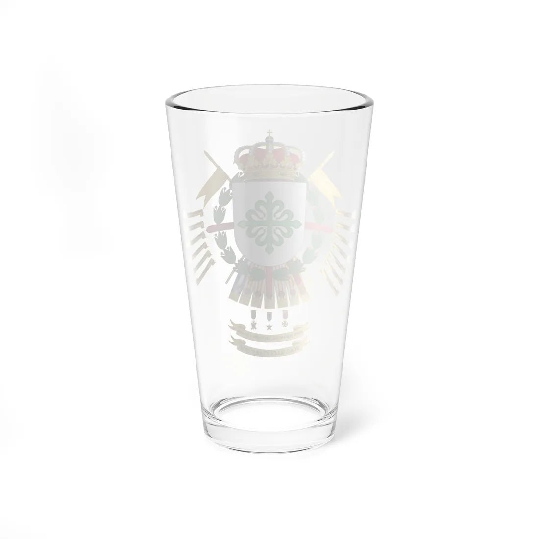 Coat of Arms of the 10th Armored Cavalry Regiment Alcántara (Spain) (Coat of Arms) Pint Glass 16oz - Go Mug Yourself