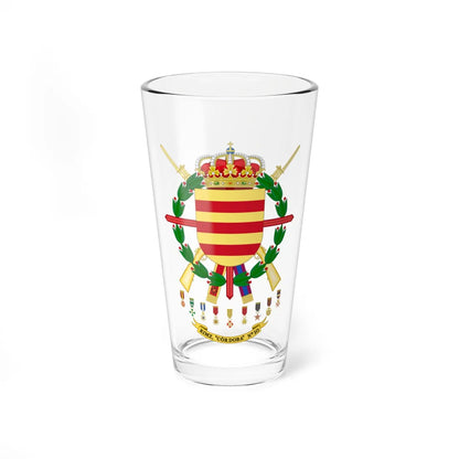 Coat of Arms of the 10th Armoured Infantry Regiment Córdoba (Spain) (Coat of Arms) Pint Glass 16oz 16oz - Go Mug Yourself