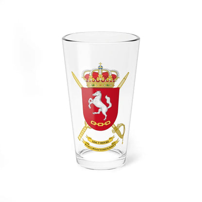 Coat of Arms of the 10th Brigade Guzmán el Bueno Headquarters Battalion (Spain) (Coat of Arms) Pint Glass 16oz 16oz - Go Mug Yourself