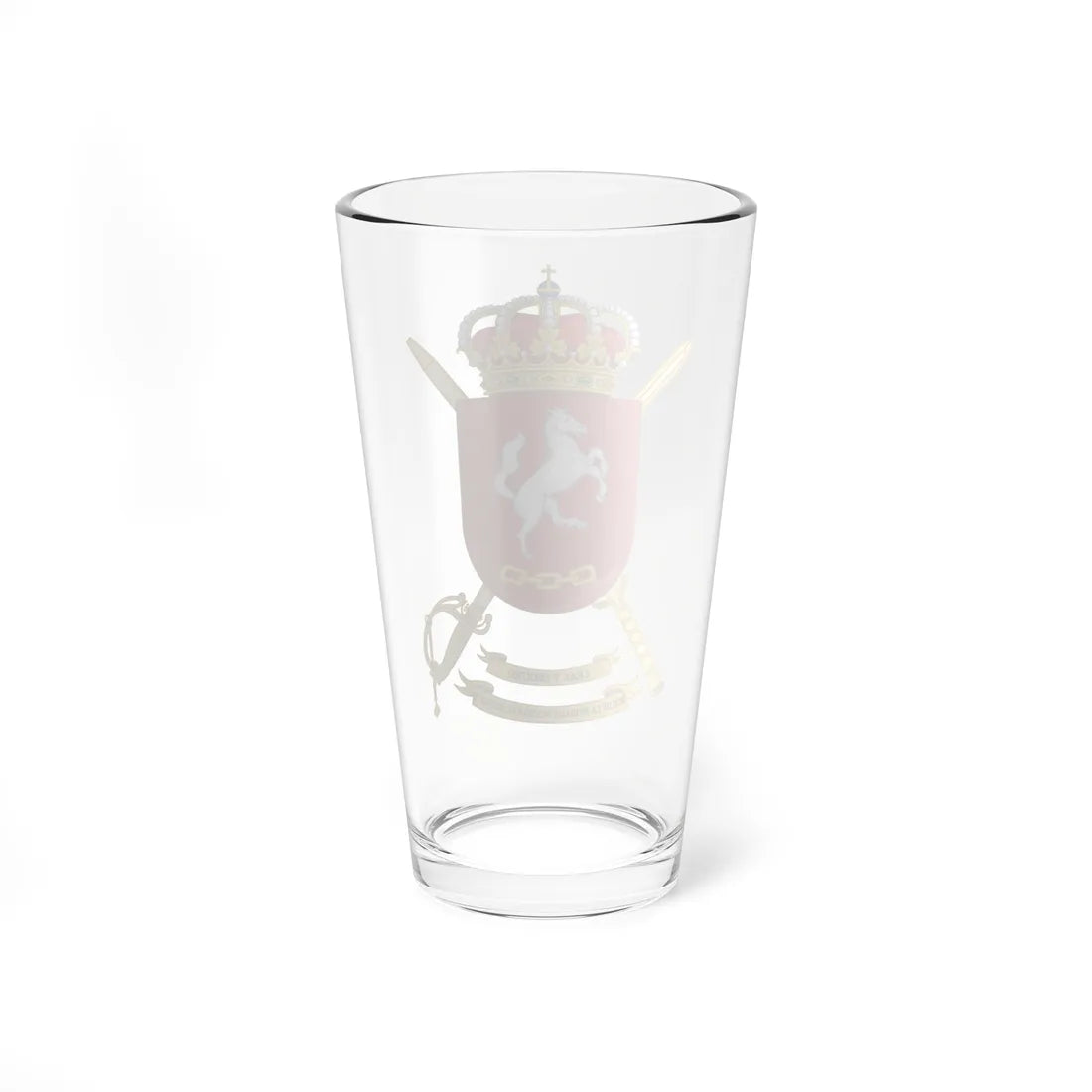 Coat of Arms of the 10th Brigade Guzmán el Bueno Headquarters Battalion (Spain) (Coat of Arms) Pint Glass 16oz - Go Mug Yourself
