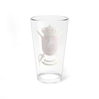 Coat of Arms of the 10th Brigade Guzmán el Bueno Headquarters Battalion (Spain) (Coat of Arms) Pint Glass 16oz - Go Mug Yourself