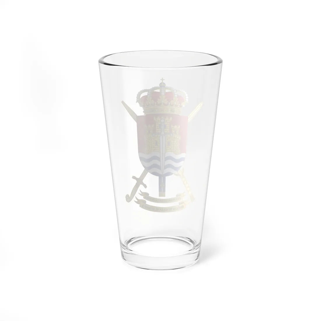 Coat of Arms of the 10th Brigade Guzmán el Bueno Polyvalent Brigade (Spain) (Coat of Arms) Pint Glass 16oz - Go Mug Yourself