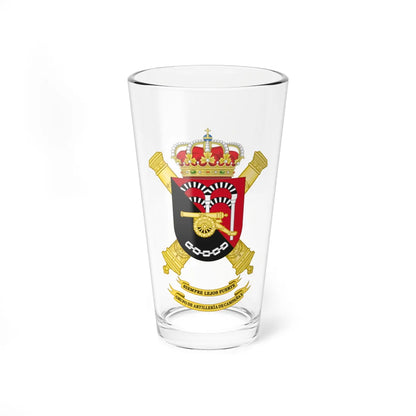 Coat of Arms of the 10th Field Artillery Battalion (Spain) (Coat of Arms) Pint Glass 16oz 16oz - Go Mug Yourself