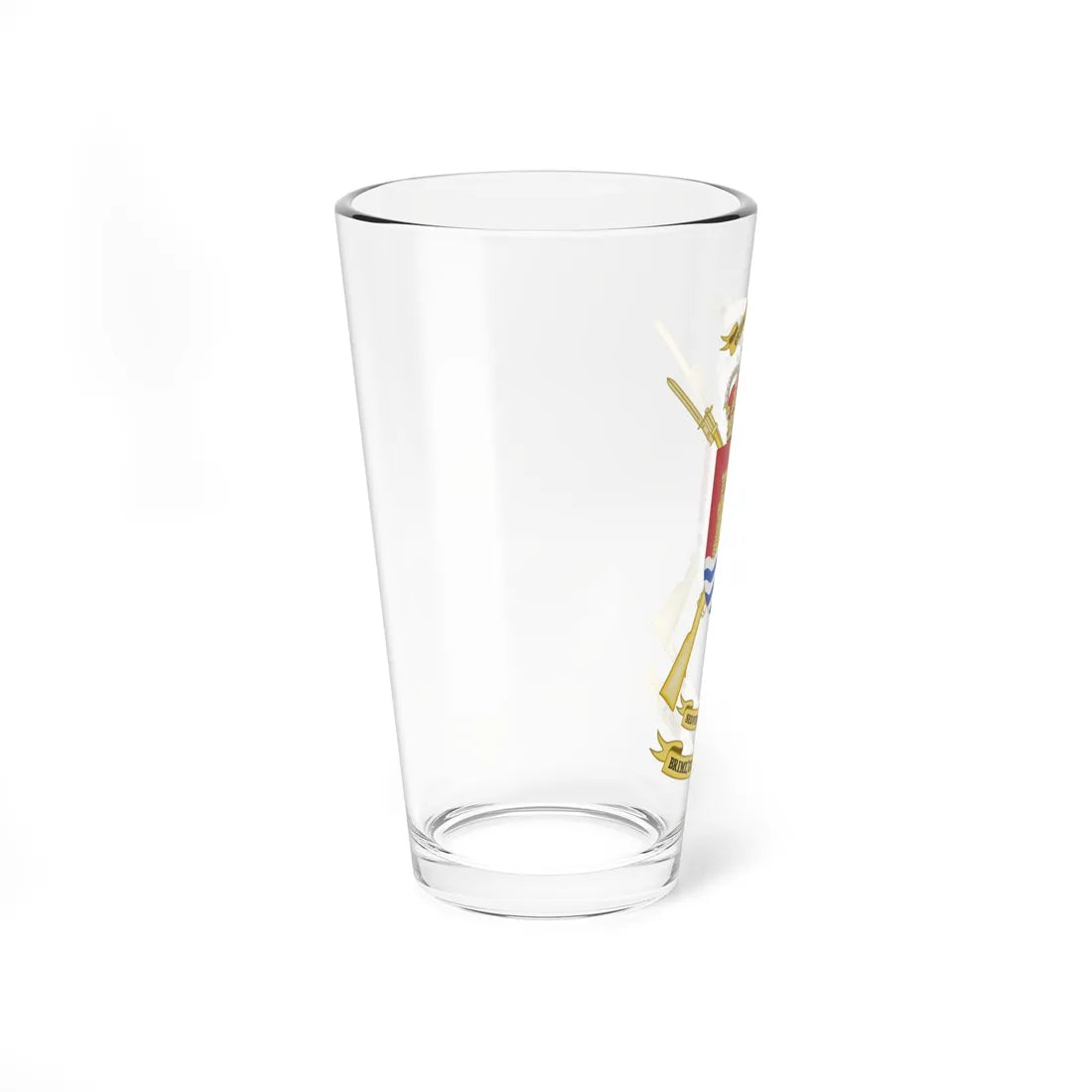 Coat of Arms of the 10th Mechanized Infantry Brigade Guzmán el Bueno (Spain) (Coat of Arms) Pint Glass 16oz - Go Mug Yourself