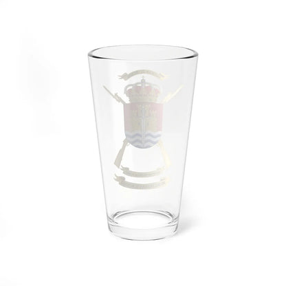 Coat of Arms of the 10th Mechanized Infantry Brigade Guzmán el Bueno (Spain) (Coat of Arms) Pint Glass 16oz - Go Mug Yourself
