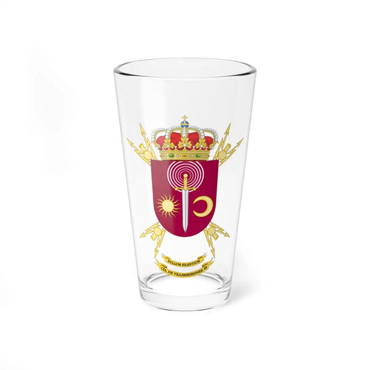Coat of Arms of the 10th Signals Company (Spain) (Coat of Arms) Pint Glass 16oz 16oz - Go Mug Yourself