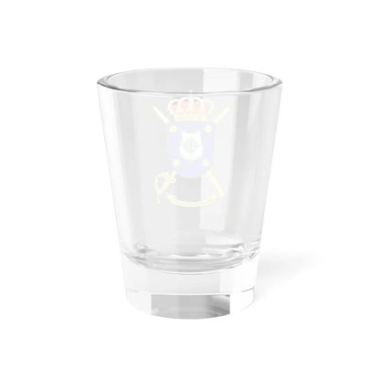 Coat of Arms of the 11th Brigade Extremadura Headquarters Battalion (Spain) (Coat of Arms) Shot Glass 1.5oz - Go Mug Yourself