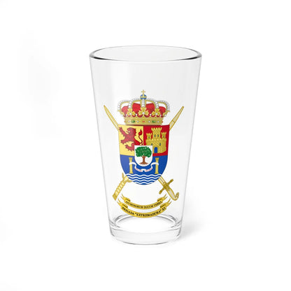 Coat of Arms of the 11th Brigade Extremadura Polyvalent Brigade (Spain) (Coat of Arms) Pint Glass 16oz 16oz - Go Mug Yourself