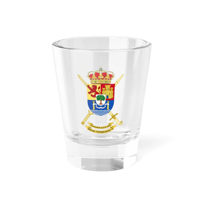 Coat of Arms of the 11th Brigade Extremadura Polyvalent Brigade (Spain) (Coat of Arms) Shot Glass 1.5oz 1.5oz - Go Mug Yourself