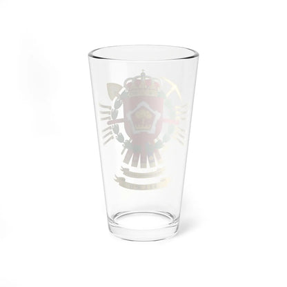 Coat of Arms of the 11th Engineer Regiment (Spain) (Coat of Arms) Pint Glass 16oz - Go Mug Yourself
