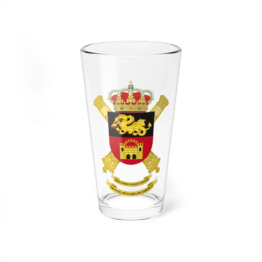 Coat of Arms of the 11th Field Artillery Battalion (Spain) (Coat of Arms) Pint Glass 16oz 16oz - Go Mug Yourself