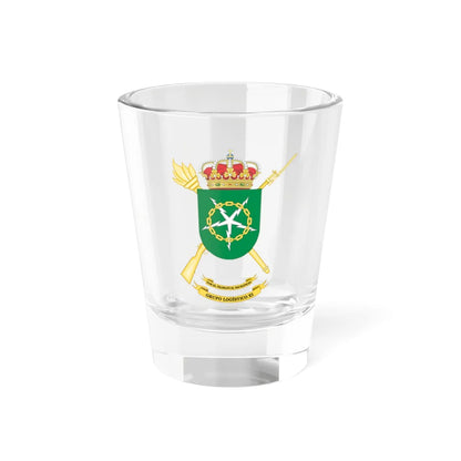 Coat of Arms of the 11th Logistics Group (Spain) (Coat of Arms) Shot Glass 1.5oz 1.5oz - Go Mug Yourself