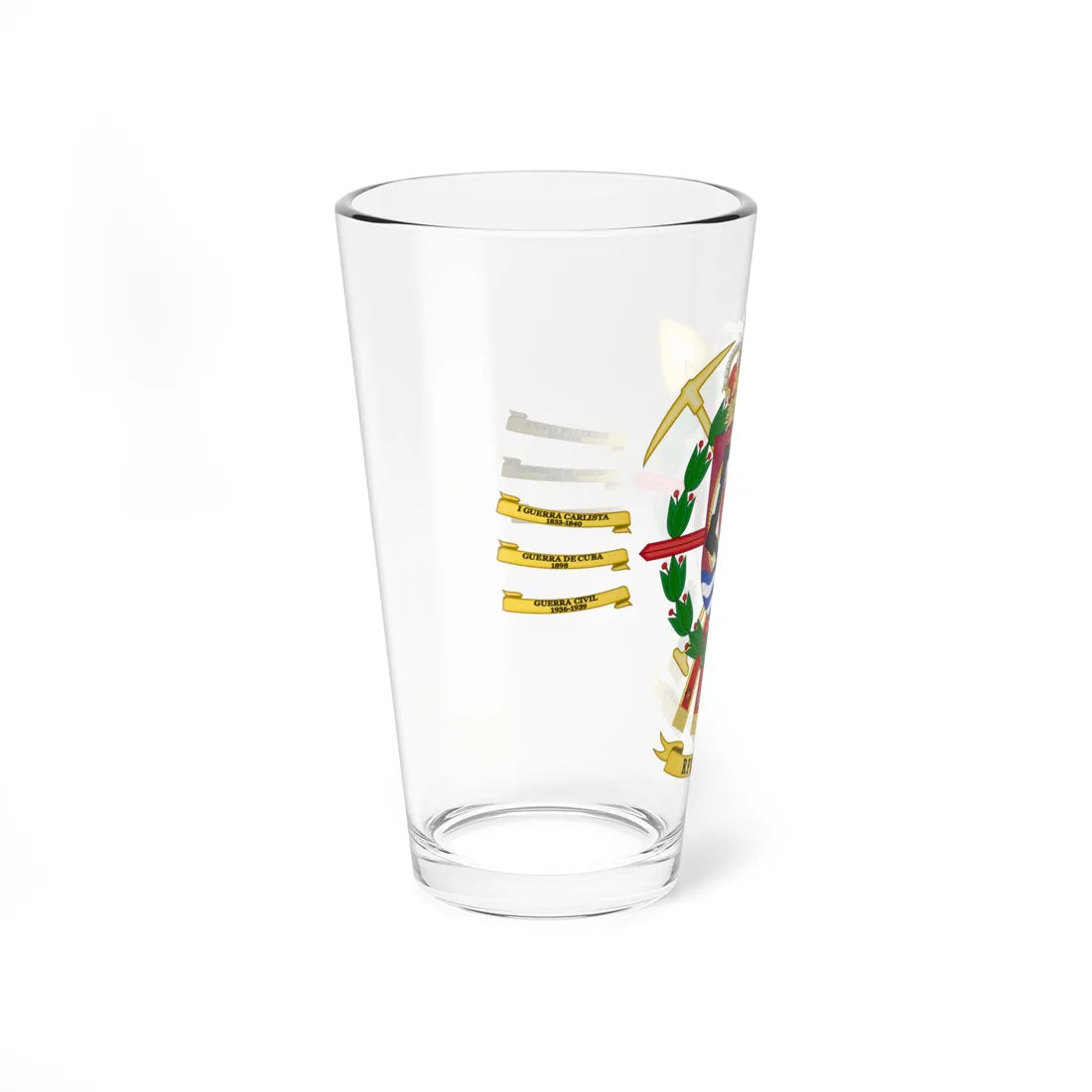 Coat of Arms of the 12th Bridge Engineer Regiment (Spain) (Coat of Arms) Pint Glass 16oz - Go Mug Yourself