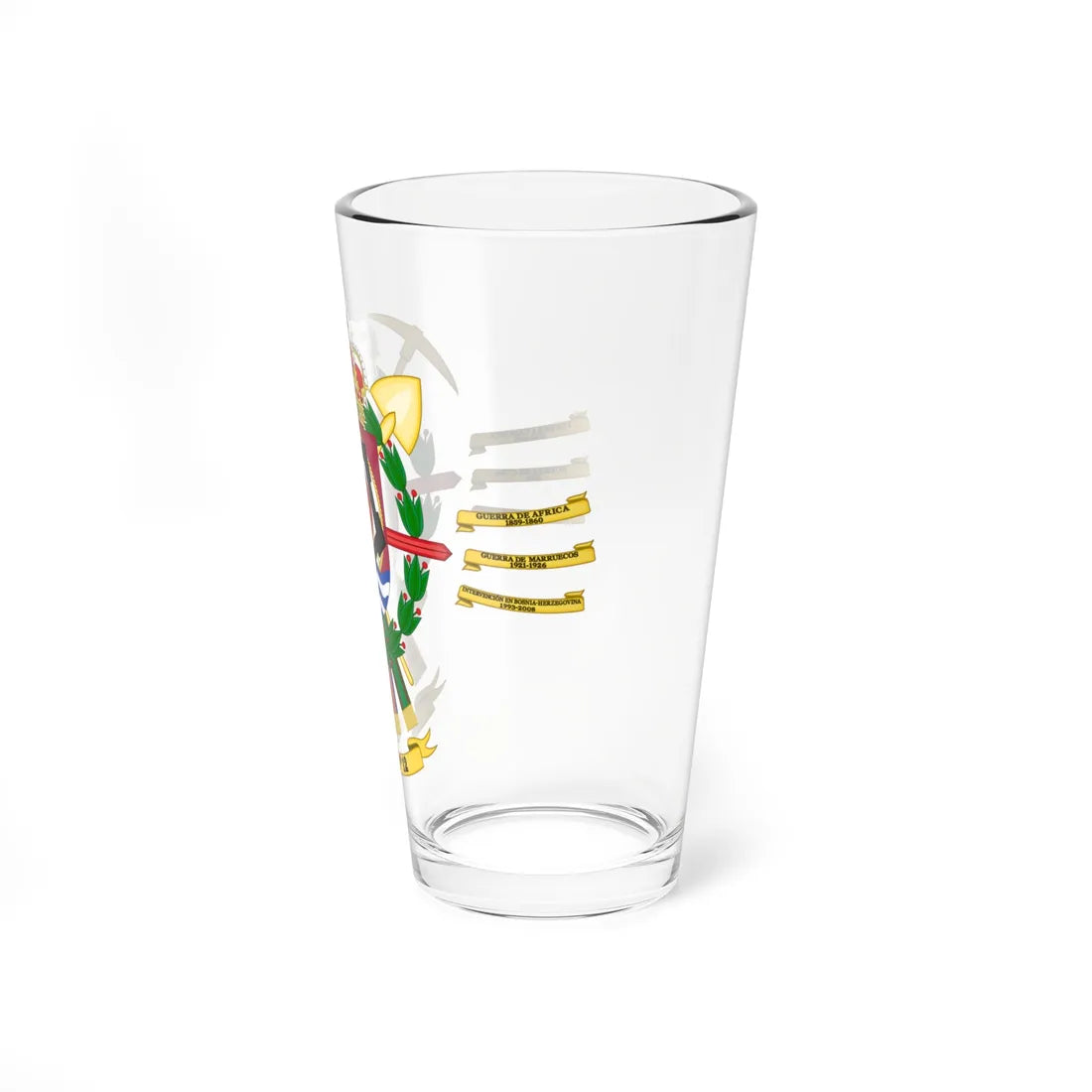 Coat of Arms of the 12th Bridge Engineer Regiment (Spain) (Coat of Arms) Pint Glass 16oz - Go Mug Yourself