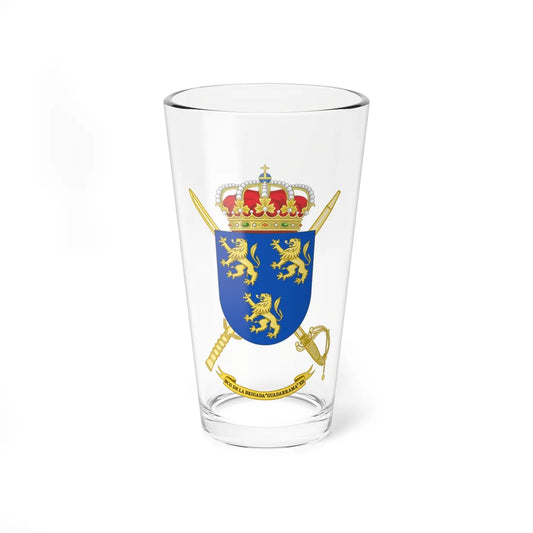Coat of Arms of the 12th Brigade Guadarrama Headquarters Battalion (Spain) (Coat of Arms) Pint Glass 16oz 16oz - Go Mug Yourself