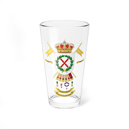 Coat of Arms of the 12th Cavalry Regiment Farnesio (Spain) (Coat of Arms) Pint Glass 16oz 16oz - Go Mug Yourself